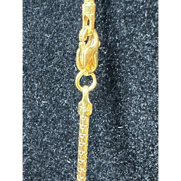 18K Solid  Yellow Gold Unisex Snake Chain /Necklace, Diamond cut 16'' 3.55 grams - Picture 6 of 7